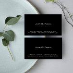 Simple Plain Black Business Card business cards