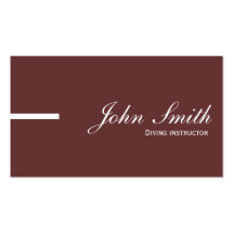 Simple Plain Brown Diving Business Card
