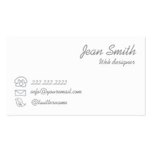 Simple Plain Hand Drawn Business Card