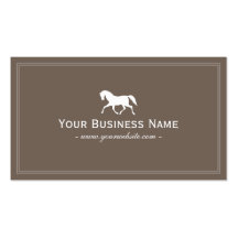 Simple Plain Horse Business Card (Brown)