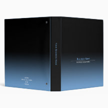Simple Plain Modern Black & Blue Gradient Vinyl Binders