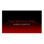 Simple Plain Modern Black & Red Gradient Business Cards