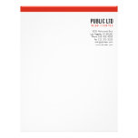 Simple plain modern elegant red letterhead #1