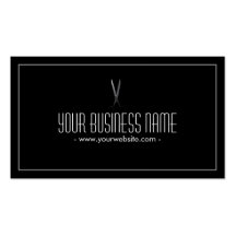 Simple Plain Scissor in the Dark Business Card