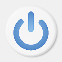 Simple Power Button Fridge Magnets