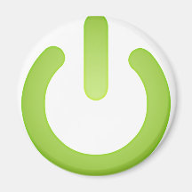 Simple Power Button Refrigerator Magnets