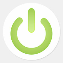Simple Power Button Round Stickers