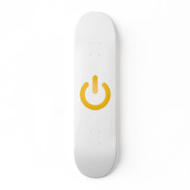 Simple Power Button Skateboard Deck