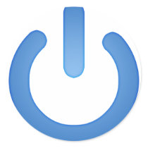 Simple Power Button Round Stickers