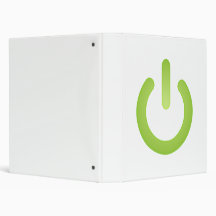 Simple Power Button Vinyl Binder