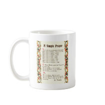 simple prayer by St. Francis of Assisi Mugs