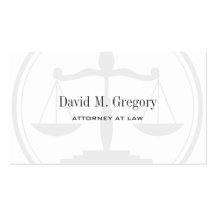 Simple Professional Attorney Lawyer Law Firm Business Card