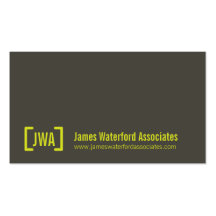 Simple professional grey & lime business cards