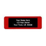 simple red colour labels