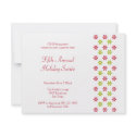 Simple red green Christmas holiday party custom invitations