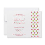 Simple red green Christmas holiday party custom invitations