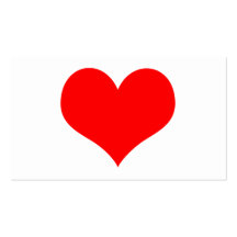 simple red heart business card templates