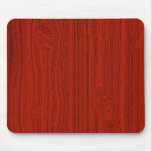 Simple Red Wood Look Grain Pattern Mouse Pad