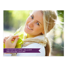 Simple Ribbon Graduation Postcard