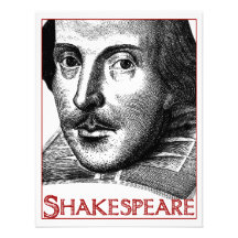 Simple Shakespeare Logo Custom Announcements