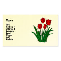 Simple Spring Tulip Biz Cards Business Card Templates
