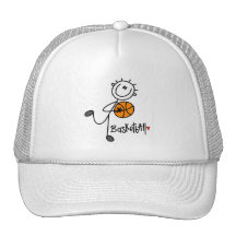 Simple Stick Figure Basketball T-shirts and Gifts Trucker Hats