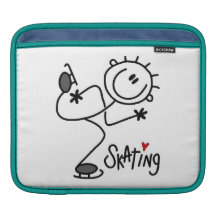 Simple Stick Figure Ice Skating T-shirts and Gifts MacBook Air Sleeve