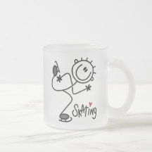 Simple Stick Figure Ice Skating T-shirts and Gifts Coffee Mugs