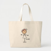 Simple Stick Figure Nurse T-shirts and Gifts Canvas Bags
