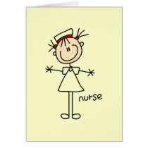 Simple Stick Figure Nurse T-shirts and Gifts Greeting Card