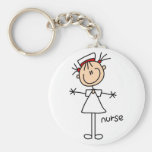 Simple Stick Figure Nurse T-shirts and Gifts Keychains