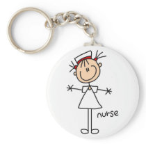 Simple Stick Figure Nurse T-shirts and Gifts keychains