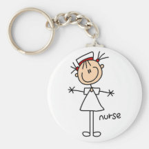 Simple Stick Figure Nurse T-shirts and Gifts Keychains