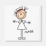 Simple Stick Figure Nurse T-shirts and Gifts Magnets