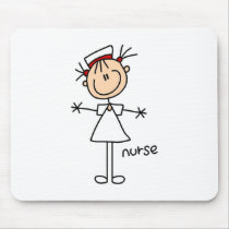 Simple Stick Figure Nurse T-shirts and Gifts Mouse Pads