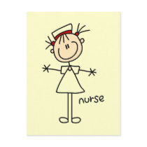 Simple Stick Figure Nurse T-shirts and Gifts Postcard