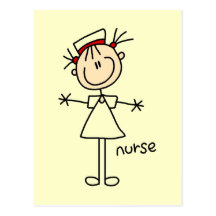 Simple Stick Figure Nurse T-shirts and Gifts Postcard