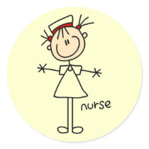 Simple Stick Figure Nurse T-shirts and Gifts Sticker
