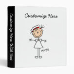 Simple Stick Figure Nurse Tshirts and Gifts 3 Ring Binder