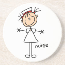 Simple Stick Figure Nurse Tshirts and Gifts Drink Coasters