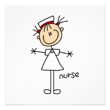 Simple Stick Figure Nurse Tshirts and Gifts Custom Invites