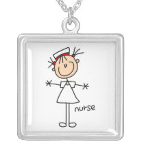 Simple Stick Figure Nurse Tshirts and Gifts Pendants