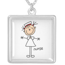 Simple Stick Figure Nurse Tshirts and Gifts Pendants