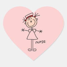Simple Stick Figure Nurse Tshirts and Gifts Sticker