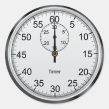 Simple Stopwatch Round Sticker