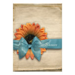 Simple Sunflower Natural Organic Bridal Shower Announcements