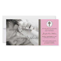 Simple & Sweet Pink Baptism Announcement