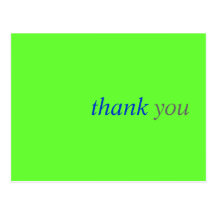 Simple Thank you card:  Postcard
