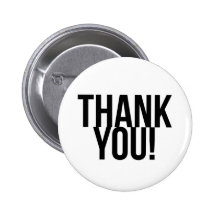 Simple Thank You Pinback Buttons