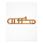 Simple trombone no valves graphic image design personalized announcement